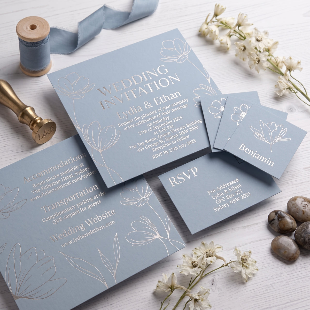 Personalised Wedding Invitation Suite