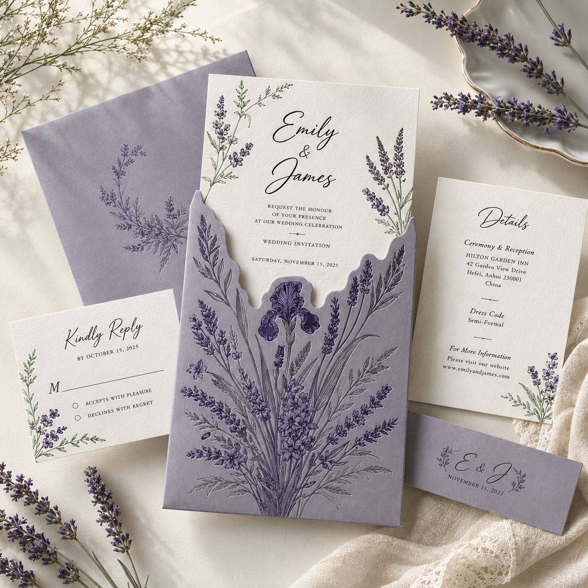 Wildflower Horizon — Spring/Summer Wedding Invitation Suite