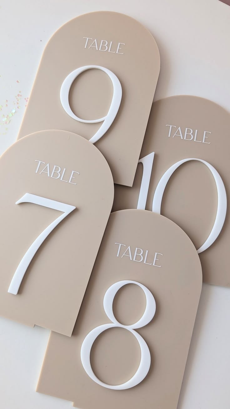 Table Number Signs — Acrylic, A5, with Strut